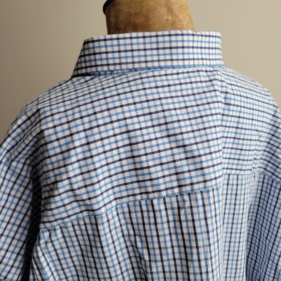 IZOD Mens Big & Tall Classic Fit Long Sleeve Plaid Button-Down Shirt - Picture 7 of 9